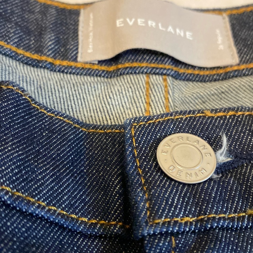 Everlane Dark Wash Women’s Mid Rise Skinny Jeans Sz 26 Cotton Blend MSRP: $70 - Picture 8 of 9